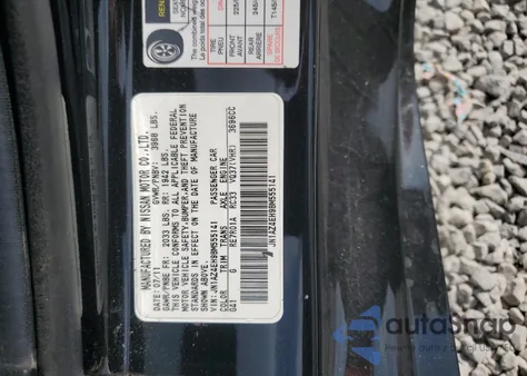 2011 Nissan 370Z Base from USA, damaged, VIN JN1AZ4EH9BM555141